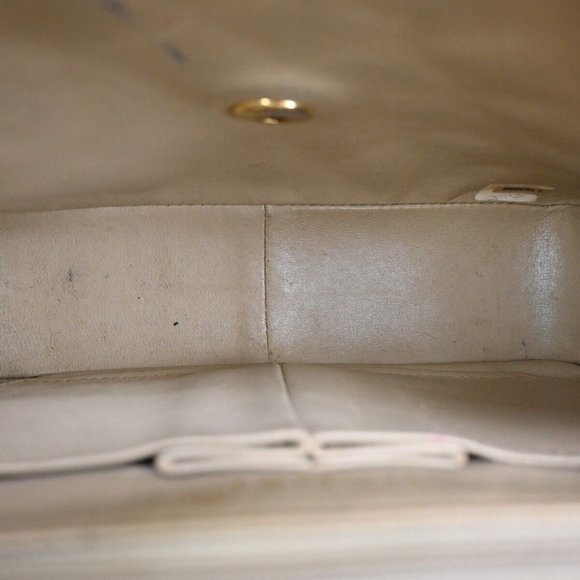 CHANEL CC Mini Matelasse Chain Shoulder Bag Leather Beige GHW Vintage 361RJ241 - Picture 2 of 15